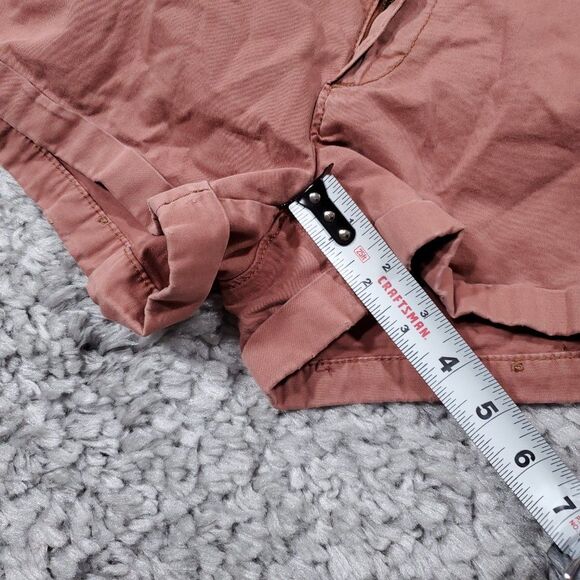Abercrombie Low Rise Y2K Style Chino Shorts Pink Stretch Shortie Size 25 - Picture 10 of 13